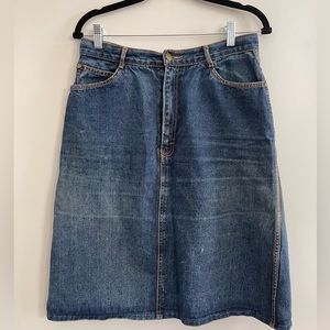 Vintage 80s 90s Gitano Denim Skirt 15W x 24L Medium Wash Size Medium Wash Jean